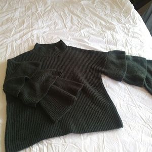 Olive green turtleneck sweater